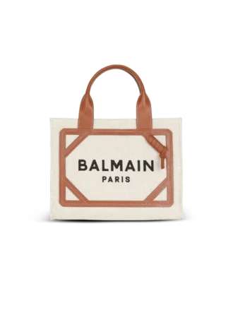 B-Army small tote bag in canvas and leather