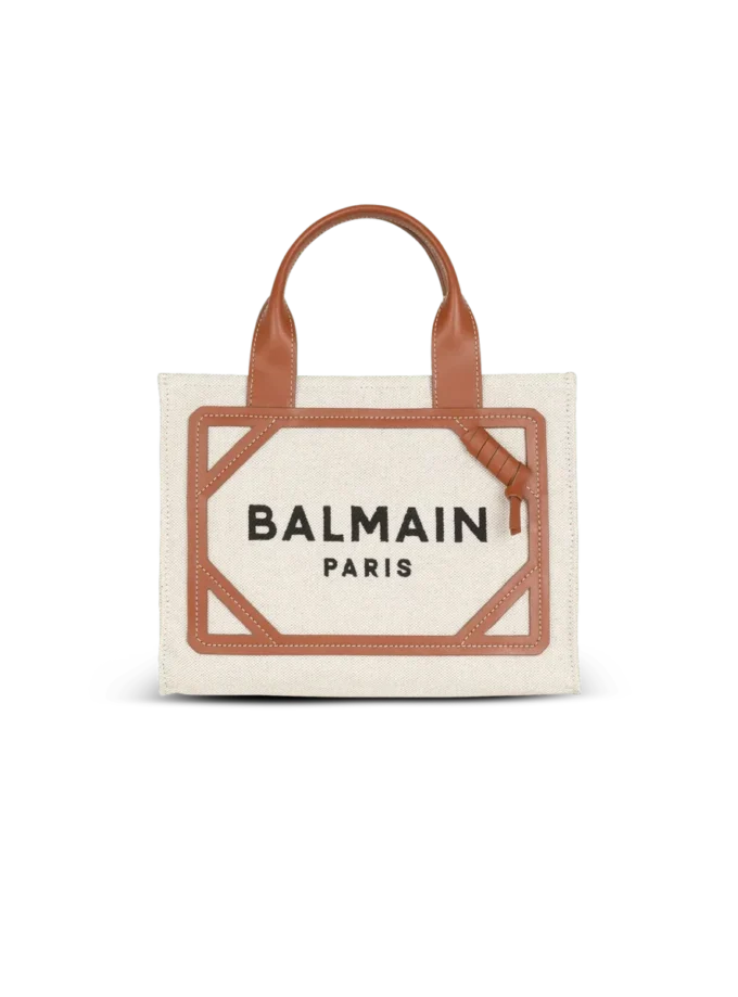 B-Army small tote bag in canvas and leather B-Army small tote bag in canvas and leather