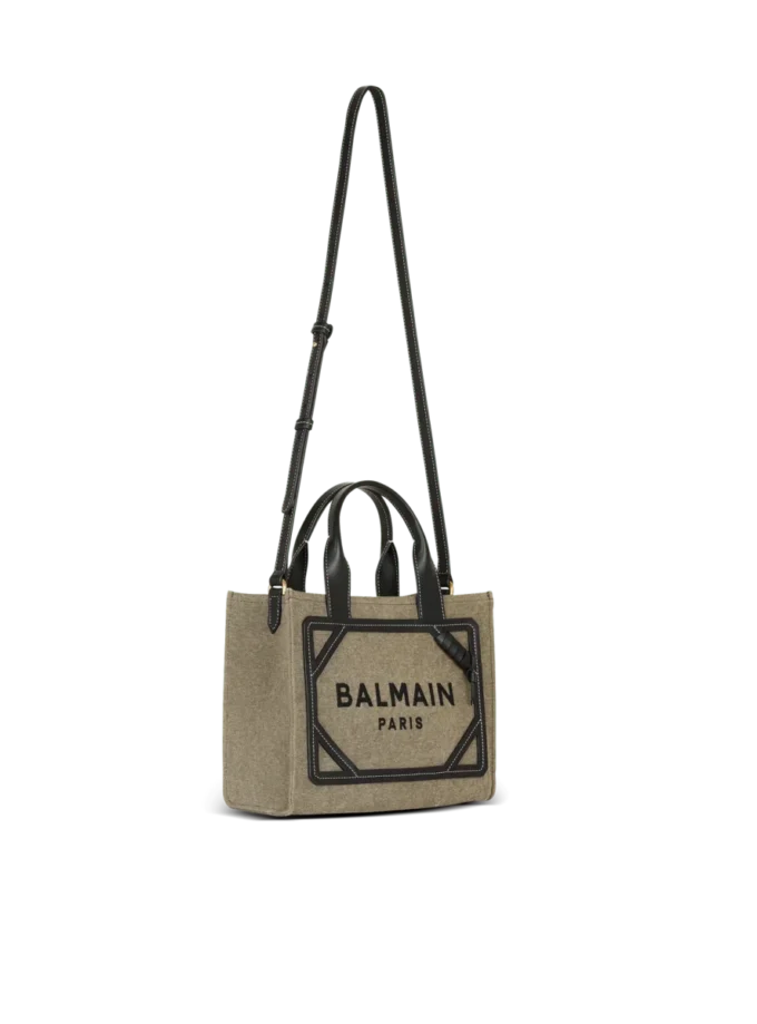 B-Army small tote bag in canvas and leather B-Army small tote bag in canvas and leather
