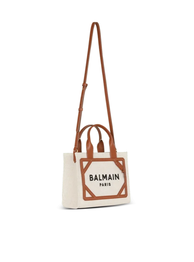 B-Army small tote bag in canvas and leather B-Army small tote bag in canvas and leather
