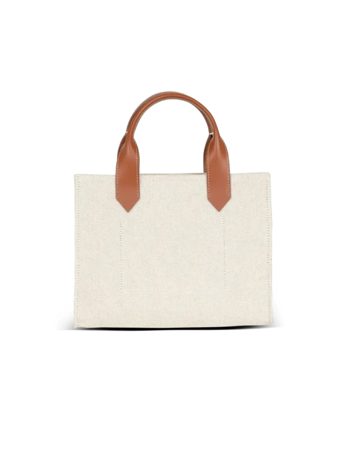 B-Army small tote bag in canvas and leather B-Army small tote bag in canvas and leather