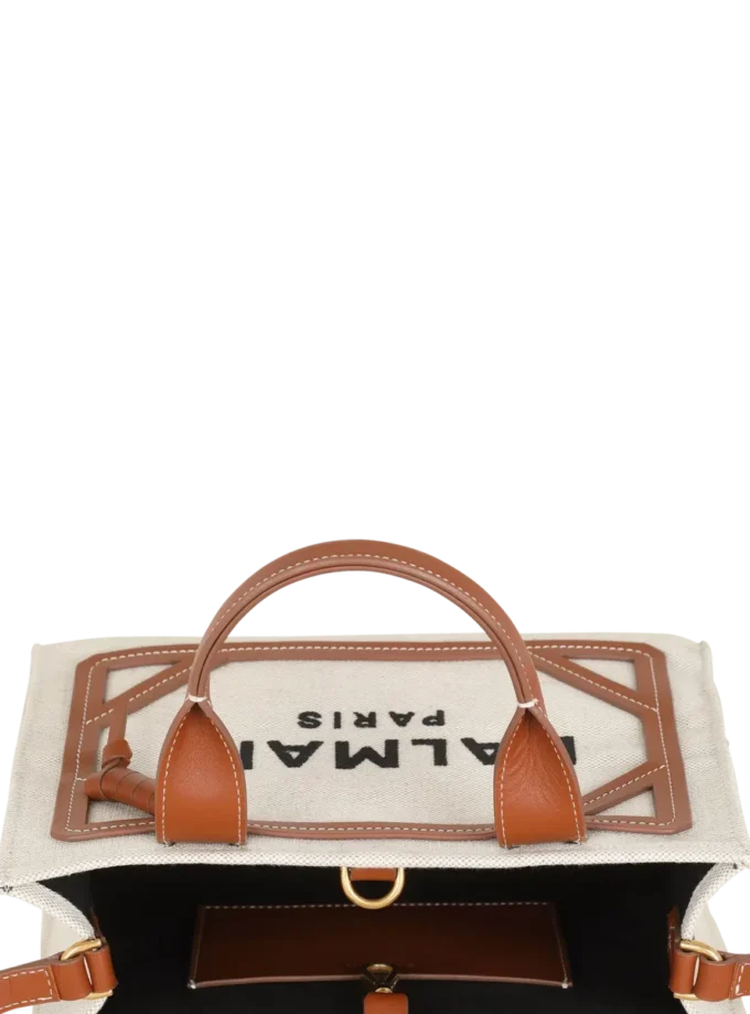 B-Army small tote bag in canvas and leather B-Army small tote bag in canvas and leather