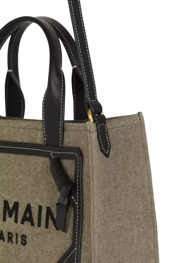 B-Army small tote bag in canvas and leather B-Army small tote bag in canvas and leather