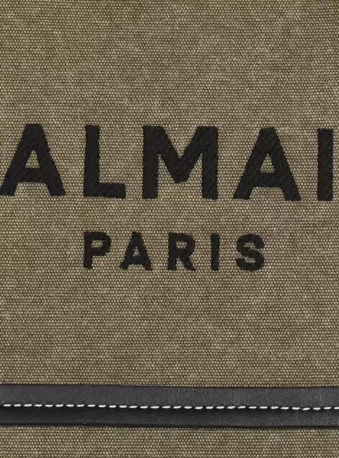 B-Army small tote bag in canvas and leather B-Army small tote bag in canvas and leather