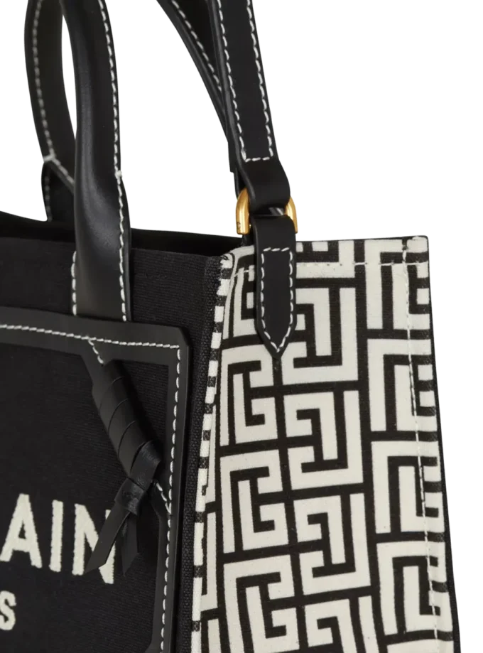 B-Army tote bag in monogrammed canvas and leather B-Army tote bag in monogrammed canvas and leather