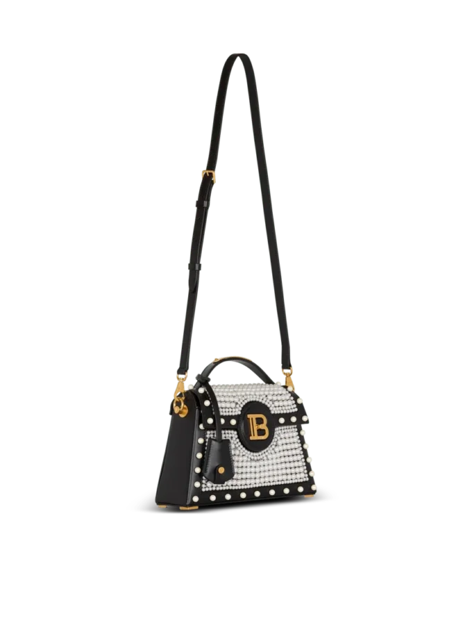 B-Buzz Dynasty bag in leather and embroidered satin
