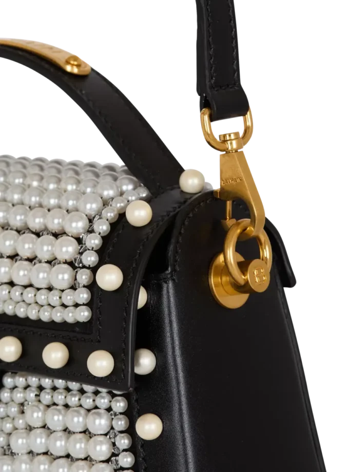 B-Buzz Dynasty bag in leather and embroidered satin