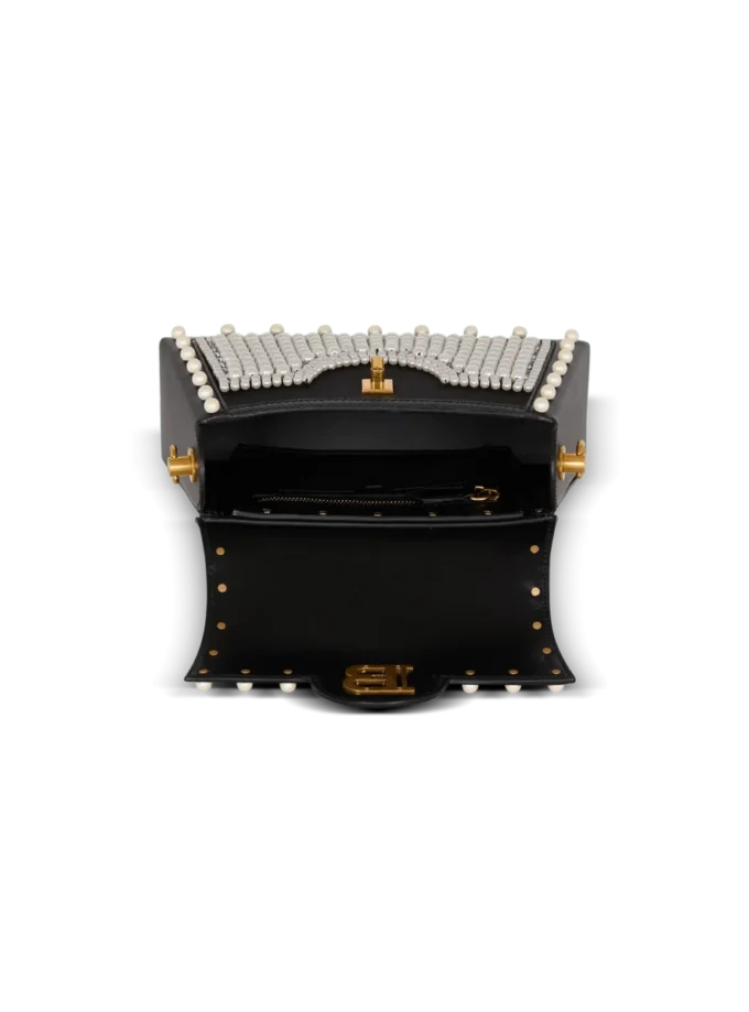 B-Buzz Dynasty bag in leather and embroidered satin