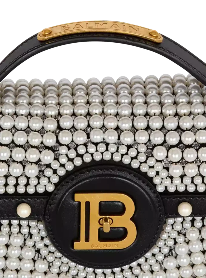 B-Buzz Dynasty bag in leather and embroidered satin