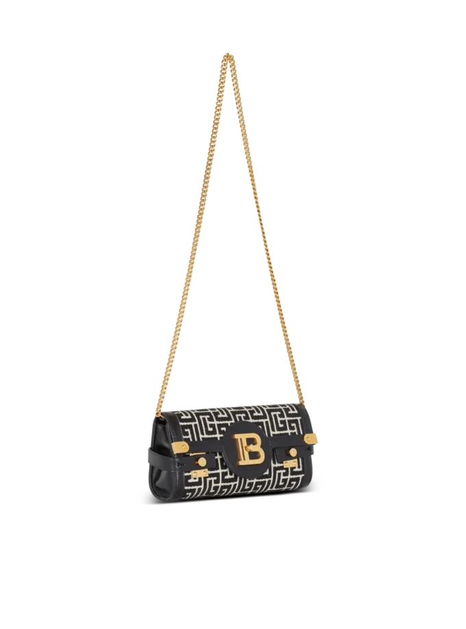 B-Buzz Pouch 23 in monogrammed jacquard canvas and leather B-Buzz Pouch 23 in monogrammed jacquard canvas and leather