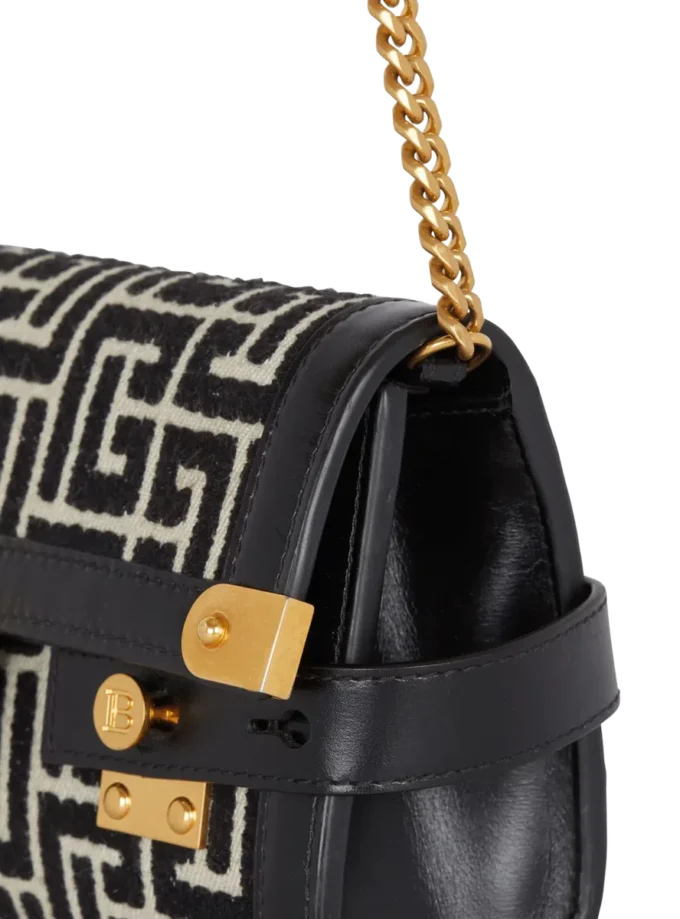 B-Buzz Pouch 23 in monogrammed jacquard canvas and leather B-Buzz Pouch 23 in monogrammed jacquard canvas and leather