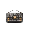 B-Buzz Shoulder 24 bag in calfskin and PB jacquard canvas