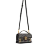 B-Buzz Shoulder 24 bag in calfskin and PB jacquard canvas