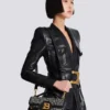 B-Buzz Shoulder 24 bag in calfskin and PB jacquard canvas