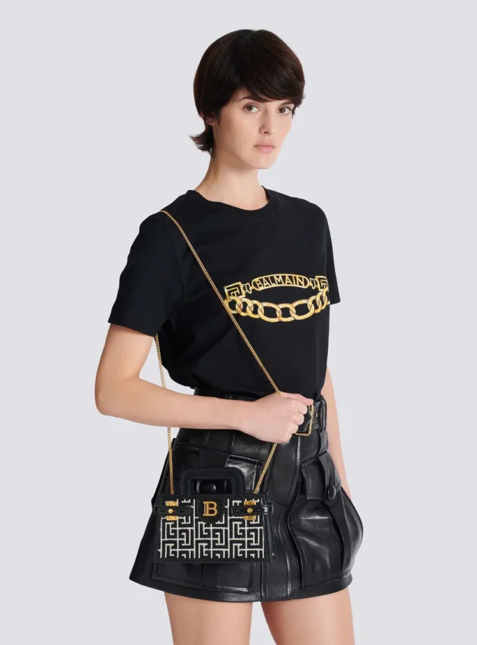 B-Buzz Small Top Handle monogrammed canvas and leather bag B-Buzz Small Top Handle monogrammed canvas and leather bag