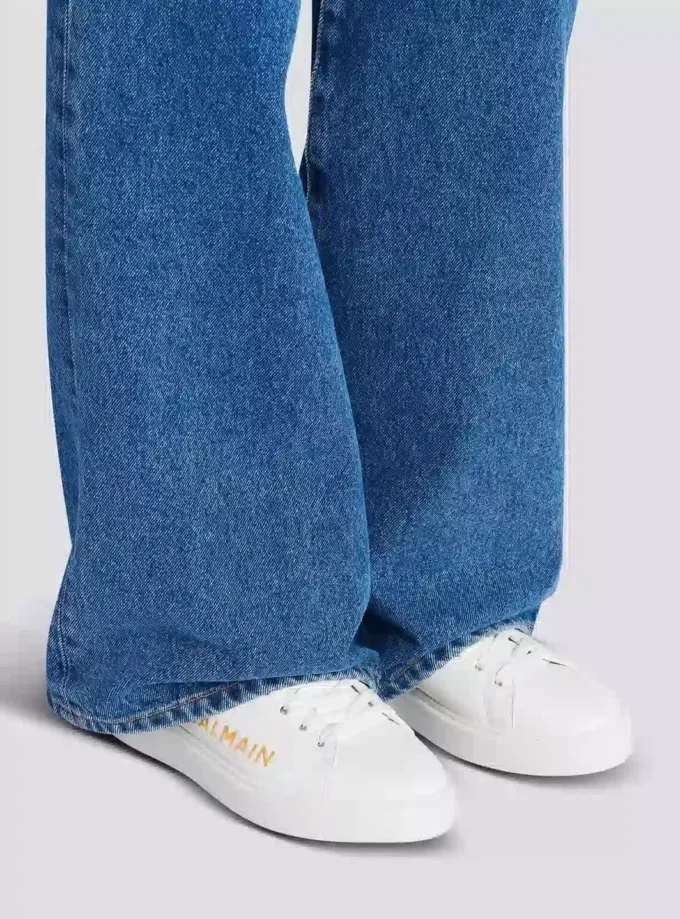 B-Court printed calfskin trainers