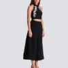 Backless Baroque embroidered top Backless Baroque embroidered top