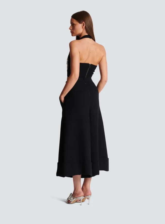 Backless Baroque embroidered top Backless Baroque embroidered top