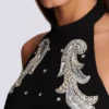 Backless Baroque embroidered top Backless Baroque embroidered top
