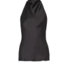 Backless crepe satin top Backless crepe satin top