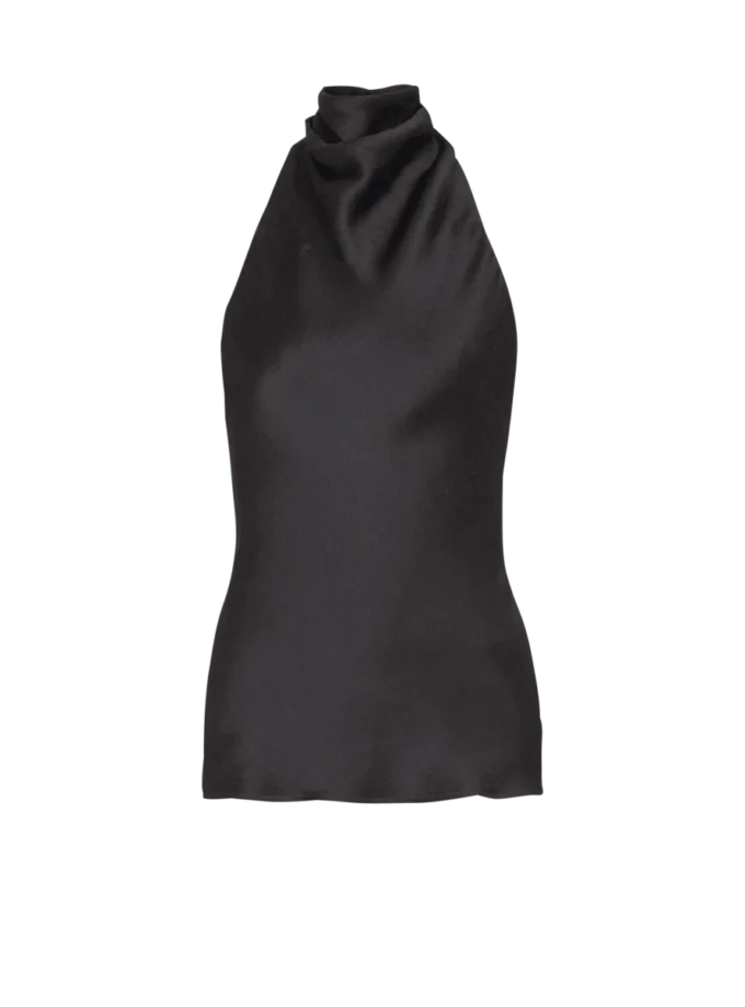 Backless crepe satin top Backless crepe satin top