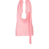 Backless fringed satin top Backless fringed satin top