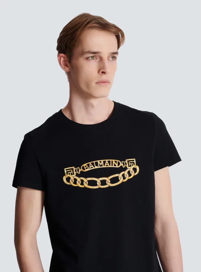 Balmain Chaînes Logo printed T-shirt Balmain Chaînes Logo printed T-shirt