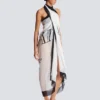 Balmain Couture printed two-tone beach wrap