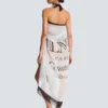Balmain Couture printed two-tone beach wrap