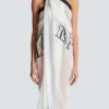 Balmain Couture printed two-tone beach wrap
