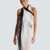 Balmain Couture printed two-tone beach wrap