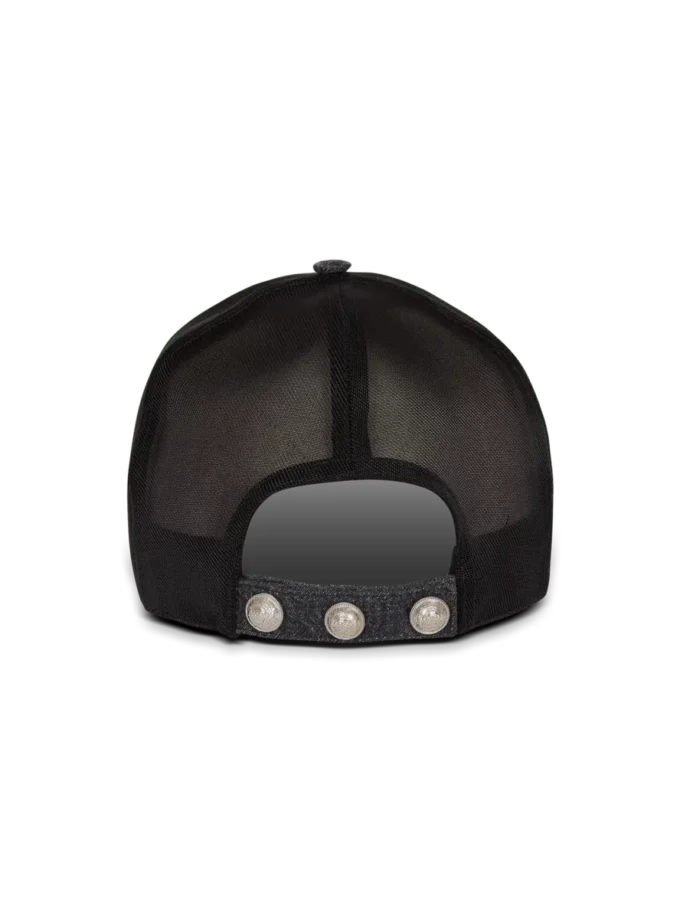 Balmain Écusson embroidered denim cap