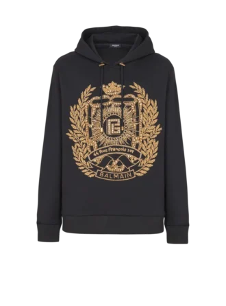 Balmain Écusson embroidered hoodie