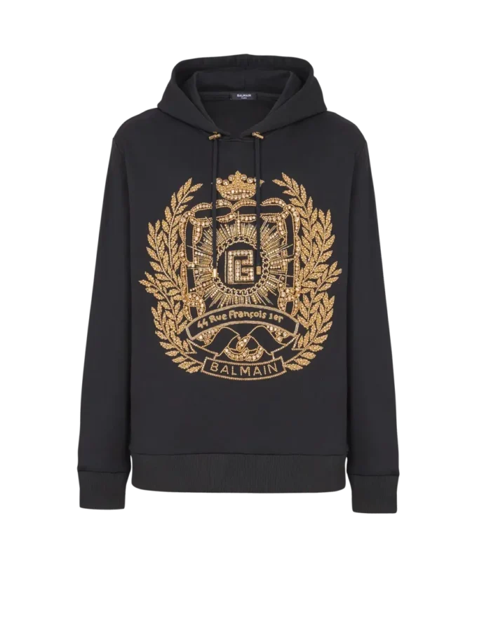 Balmain Écusson embroidered hoodie Balmain Écusson embroidered hoodie