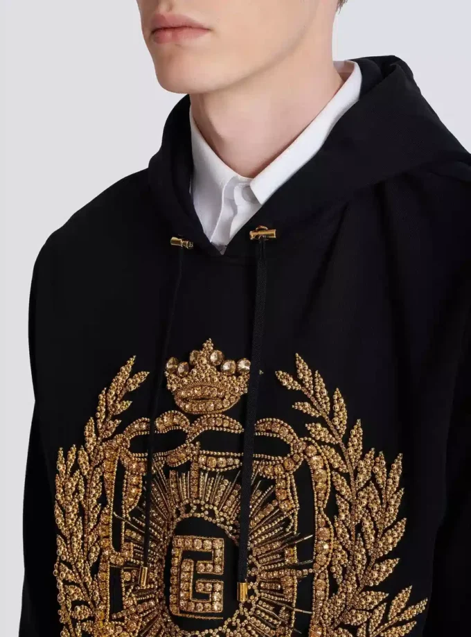 Balmain Écusson embroidered hoodie Balmain Écusson embroidered hoodie