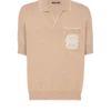 Balmain Écusson embroidered knit polo shirt Balmain Écusson embroidered knit polo shirt