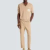 Balmain Écusson embroidered knit polo shirt Balmain Écusson embroidered knit polo shirt