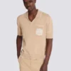 Balmain Écusson embroidered knit polo shirt Balmain Écusson embroidered knit polo shirt