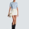 Balmain Emblème-embroidered knit top Balmain Emblème-embroidered knit top