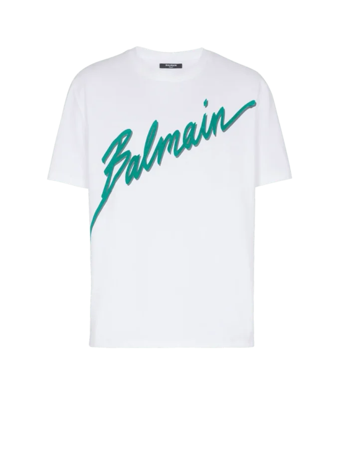 Balmain Lettre flocked T-shirt Balmain Lettre flocked T-shirt