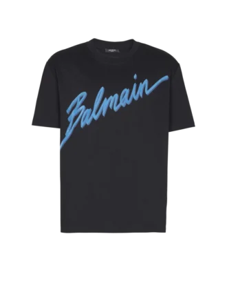 Balmain Lettre flocked T-shirt