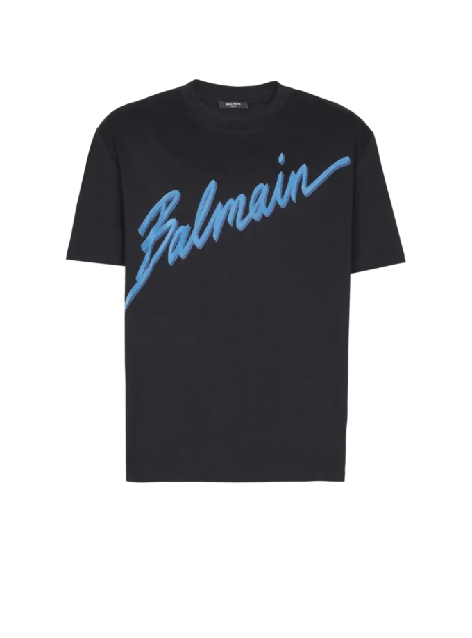 Balmain Lettre flocked T-shirt Balmain Lettre flocked T-shirt
