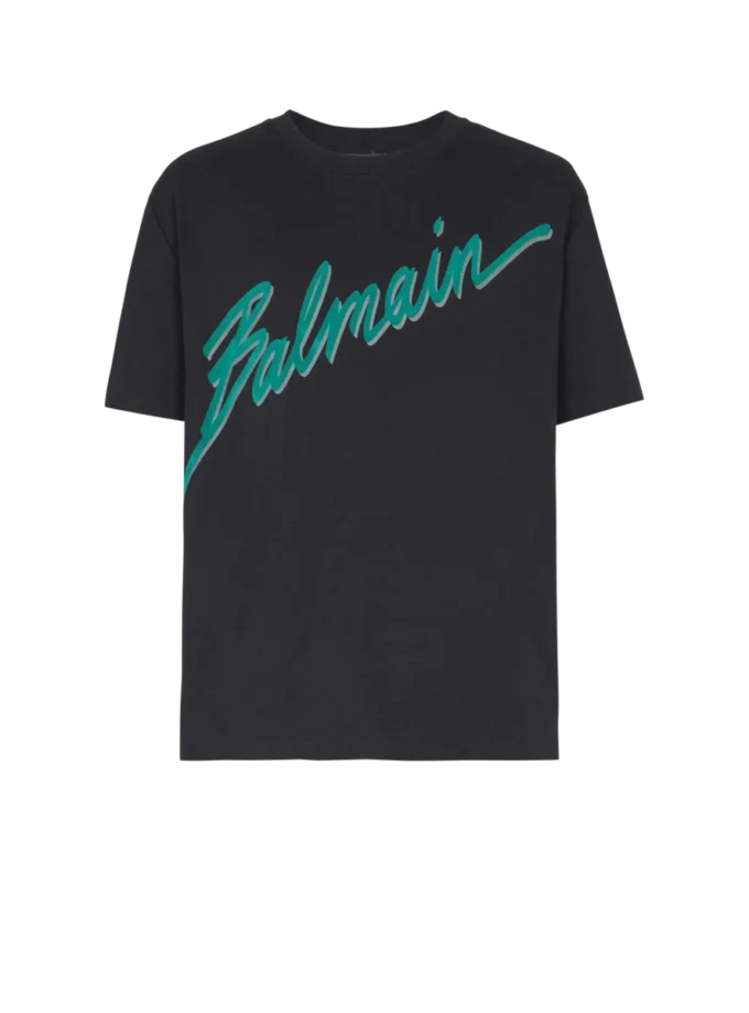 Balmain Lettre flocked T-shirt Balmain Lettre flocked T-shirt