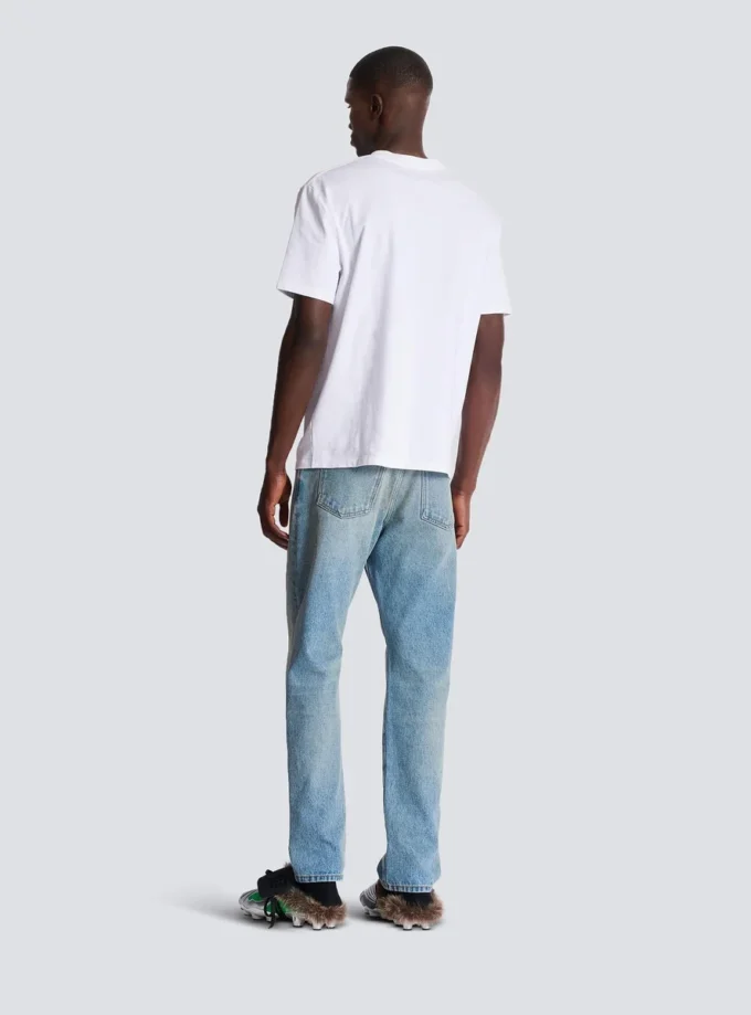 Balmain Lettre flocked T-shirt Balmain Lettre flocked T-shirt