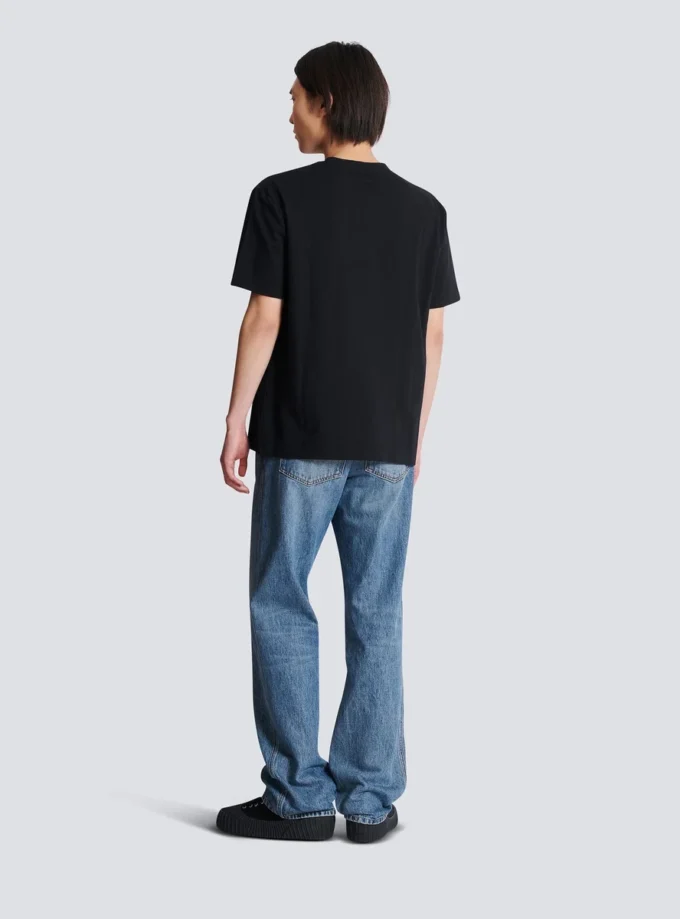 Balmain Lettre flocked T-shirt Balmain Lettre flocked T-shirt