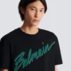Balmain Lettre flocked T-shirt Balmain Lettre flocked T-shirt
