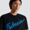 Balmain Lettre flocked T-shirt Balmain Lettre flocked T-shirt