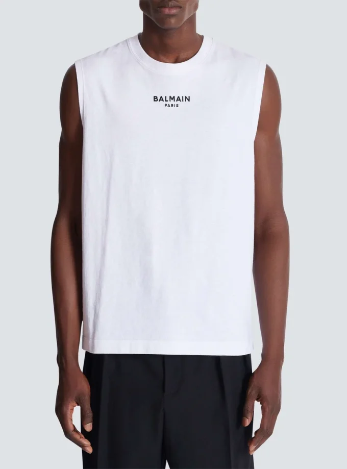Balmain Paris embroidered vest top