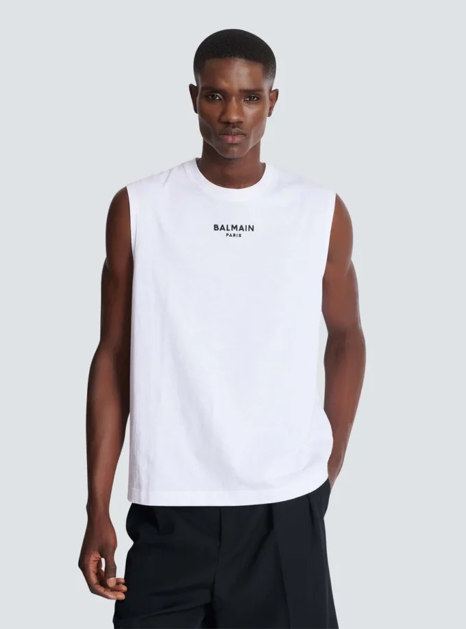 Balmain Paris embroidered vest top