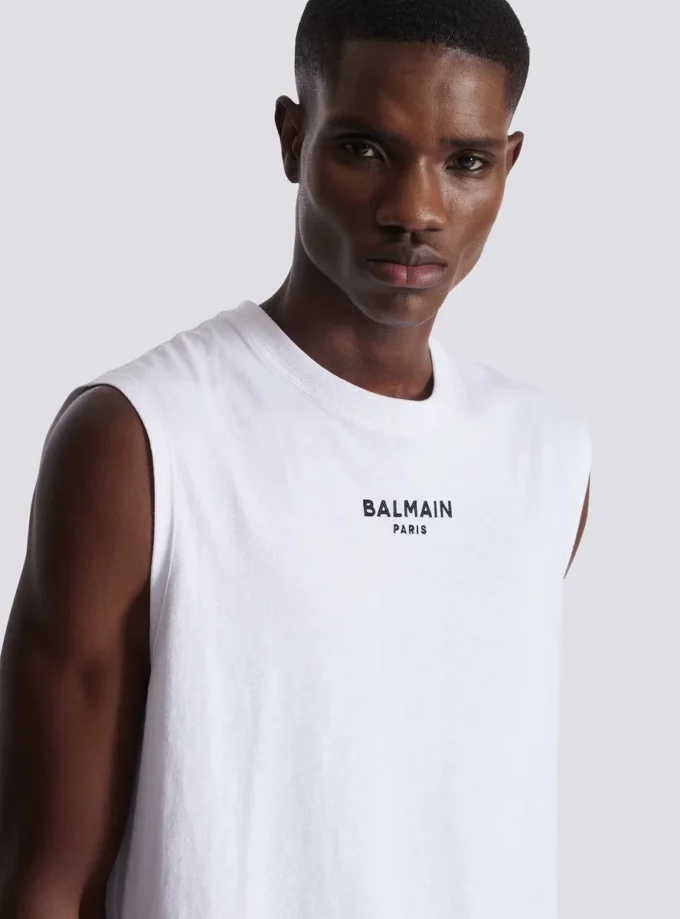 Balmain Paris embroidered vest top